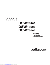 Polk Audio DSWPRO Serie Bedienungsanleitung