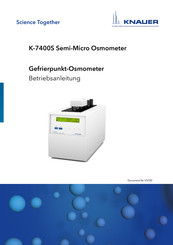 Knauer K-7400S Semi-Micro Osmometer Betriebsanleitung