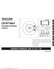 TEAC PROFESSIONAL TASCAM CD-BT1MKII Bedienungsanleitung