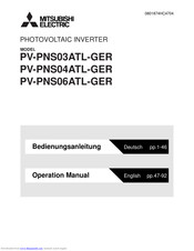 Mitsubishi Electric PV-PNS04ATL-GER Bedienungsanleitung