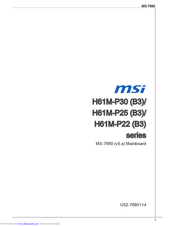 MSI H61M-P25 B3 Serie Handbuch