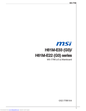 MSI H61M-E33 G3 Serie Handbuch