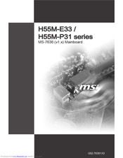 MSI H55M-P31 Serie Handbuch