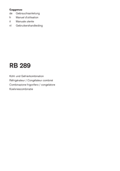 Gaggenau RB 289 Gebrauchsanleitung