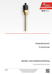 Bühler technologies TF-E-G1/2 Serie Betriebs- Und Installationsanleitung/Originalbetriebsanleitung