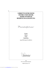 Bimar Prontoforno B720 Bedienungsanleitung