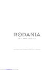 Rodania RONDA CAL.7003.L Bedienungsanleitung / Internationale Garantie