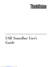 Lenovo ThinkVision USB Soundbar Bedienungsanleitung