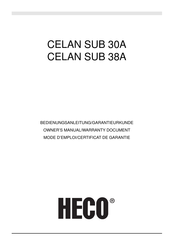 Heco CELAN SUB 30A Bedienungsanleitung/Garantieurkunde