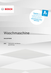 Bosch WAU28T90EM Gebrauchs- Und Montageanleitung