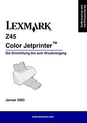 Lexmark Color Jetprinter Z45 Bedienungsanleitung