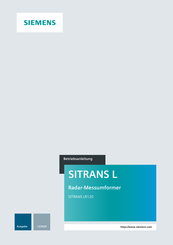 Siemens SITRANS LR120 Betriebsanleitung