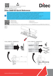 DITEC DAB105 Schnellreferenz