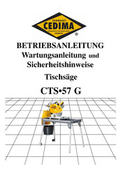 Cedima CTS-57 Betriebsanleitung, Wartungsanleitung Und Sicherheitshinweise