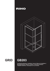 Riho GRID GB203 Montageanleitung