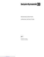 Beyerdynamic A 1 Bedienungsanleitung
