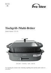 pro idee 232-134 Anleitung