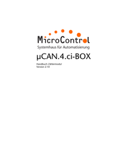 Micro Control μCAN.4.ci-BOX Handbuch
