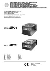 Minipack-Torre MV35 Installations, Gebrauchs Und Wartungsanweisungen