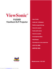 ViewSonic PJ258D Bedienungsanleitung