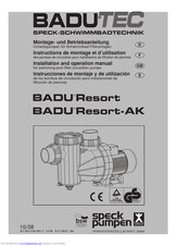 Badu Tec Resort 80-AK Montage- Und Betriebsanleitung