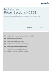 Bosch REXROTH IndraDrive HCS03 Sicherheits- Und Gebrauchshinweise