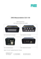 ME-Messysteme GSV-1A8USB SubD15 Bedienungsanleitung
