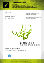Zipper Maschinen ZI-MD500H-HR Montageanleitung