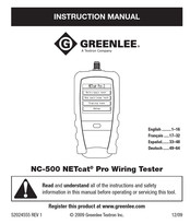Textron Company GREENLEE NETcat Pro 2 NC-500 Bedienungsanleitung