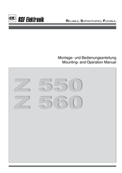 RSF Elektronik Z 560 Montage- Und Bedienungsanleitung