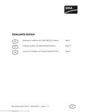 SMA GSM-UMTS-OUTAN Anleitung Zur Installation