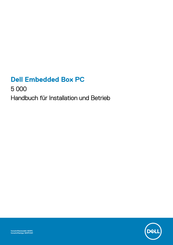 Dell Embedded Box PC 5000 Handbuch Für Installation Und Betrieb