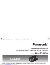 Panasonic LUMIX H-HS35100 Bedienungsanleitung