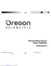 Oregon Scientific MSR939A Bedienungsanleitung
