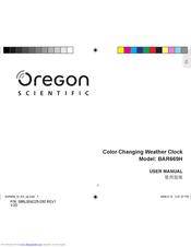 Oregon Scientific BAR669H Bedienungsanleitung
