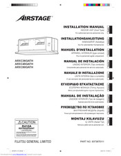 Fujitsu AIRSTAGE ARXC60GATH Installationsanleitung