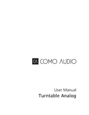 COMO AUDIO Turntable Analog Benutzerhandbuch