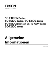 Epson SC-T3100 Serie Allgemeine Informationen