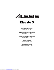 Alesis Elevate 3 Kurzanleitung