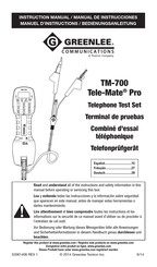 Textron Company GREENLEE COMMUNICATIONS Tele-Mate Pro TM-700 Bedienungsanleitung