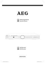 AEG DVD-R 4518 Bedienungsanleitung