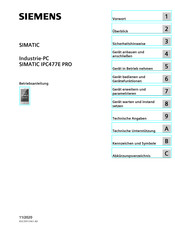 Siemens SIMATIC IPC477E PRO Betriebsanleitung