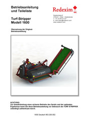 Redexim 1600 Betriebsanleitung Und Teileliste