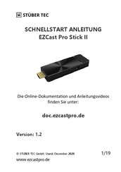 STÜBER TEC EZCast Pro Stick II Schnellstartanleitung