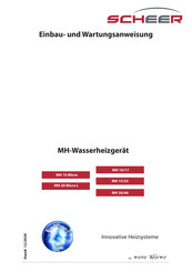Scheer MH 10 Micro Einbau- Und Wartungsanweisung