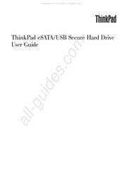 Lenovo ThinkPad eSATA/USB Secure Hard Drive Handbuch
