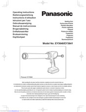 Panasonic EY3641 Bedienungsanleitung