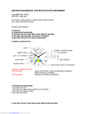 Miyota 6P21 Bedienungsanleitung