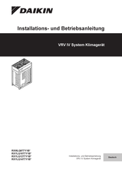Daikin RXMLQ8T7Y1B Serie Installation Und Betriebsanleitung