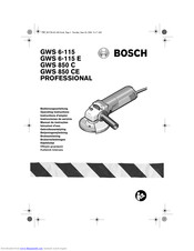 Bosch GWS 6-115 E PROFESSIONAL Bedienungsanleitung